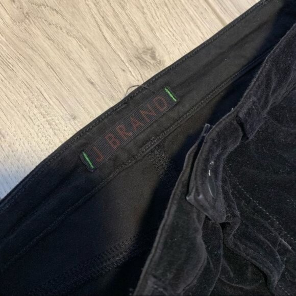 J Brand Black velvet skinny jeans plush size US 25 - Picture 9 of 11